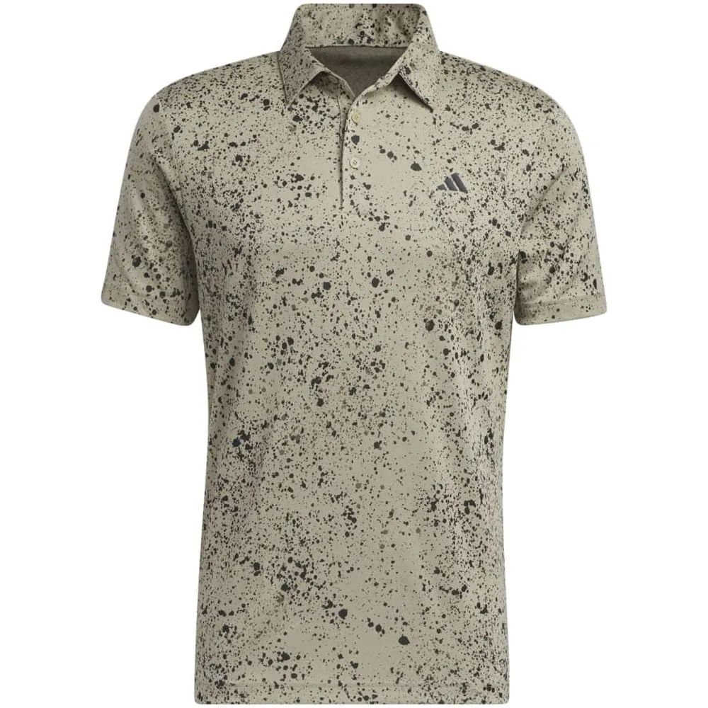 adidas Jacquard Polo Shirt - Hemp/Black/Olive Strata