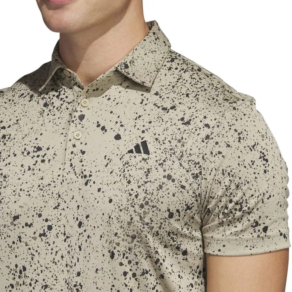 adidas Jacquard Polo Shirt - Hemp/Black/Olive Strata