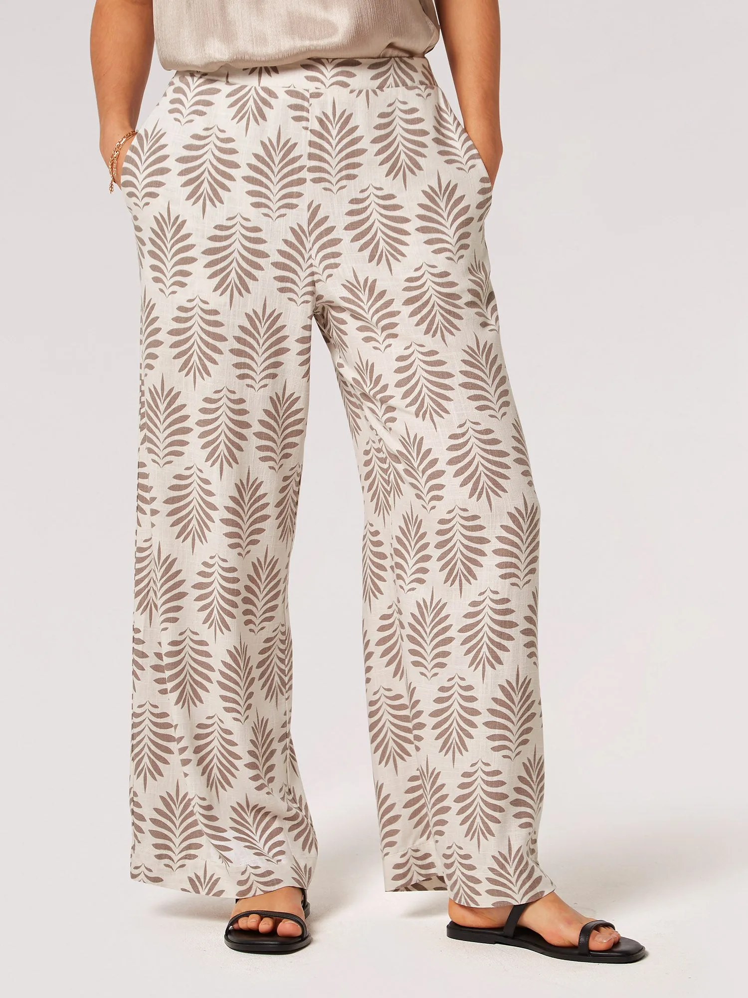 Slim Geo Matisse Apricot Palazzo Pants