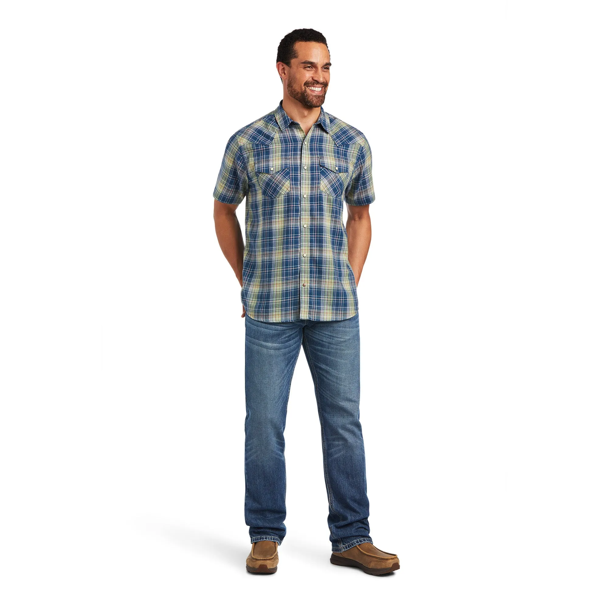 Ariat | Men's Huey | Retro Fit Western Shirt | Lime Chaser LAST ONE!