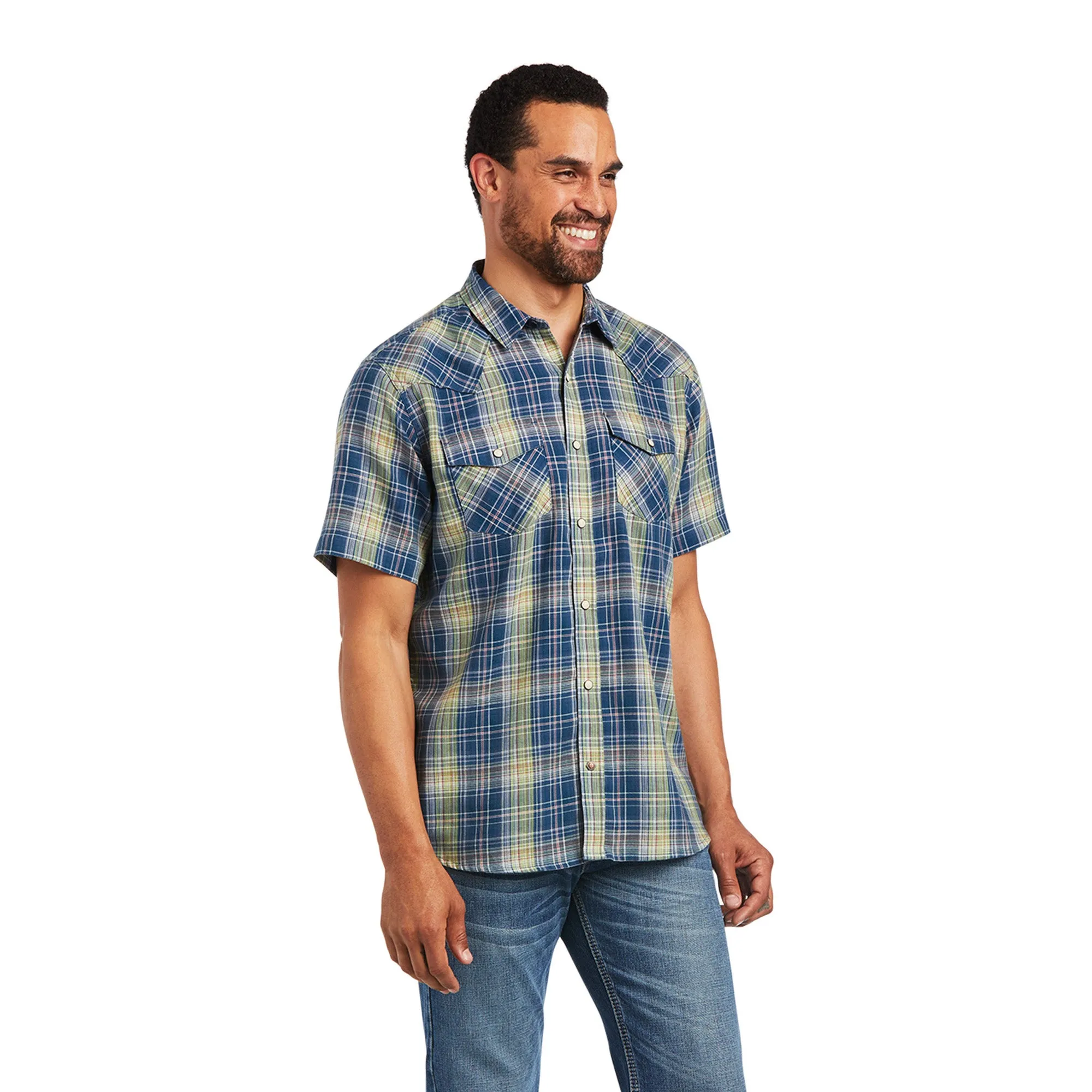 Ariat | Men's Huey | Retro Fit Western Shirt | Lime Chaser LAST ONE!