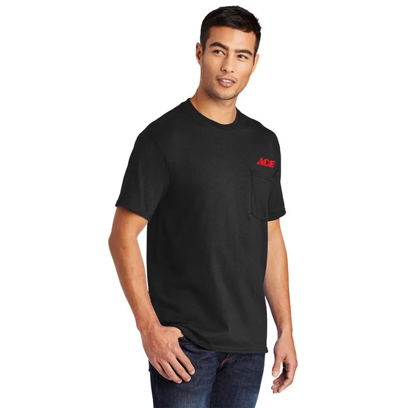 Artcraft XL Sizes Unisex Short Sleeve Black Pocket T-Shirt