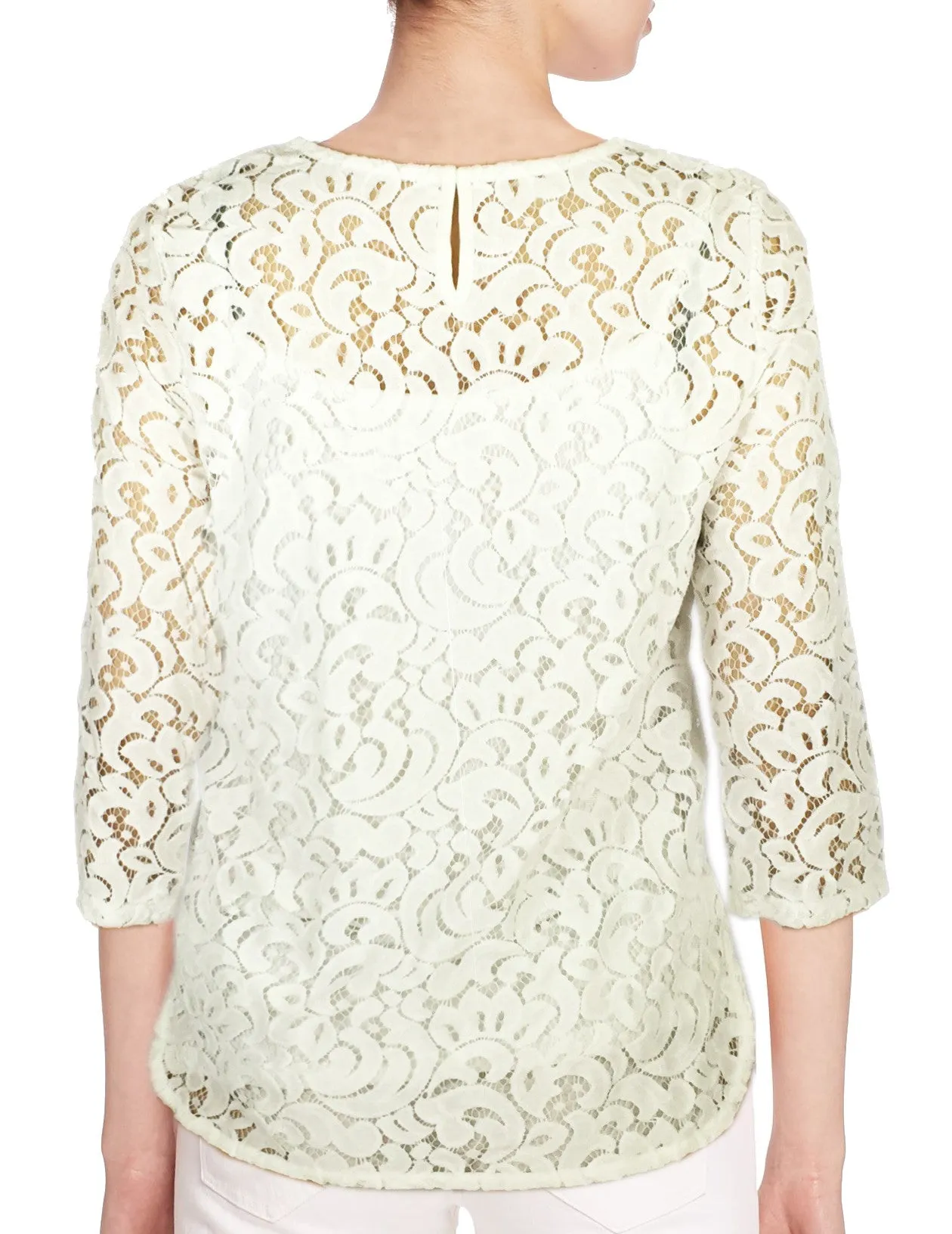 ASHORE WOMENS COTTON LACE BLOUSE TOPS