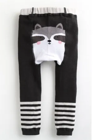 Black Raccoon Baby Leggings