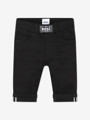 BOSS Baby Boys Denim Trousers in Black