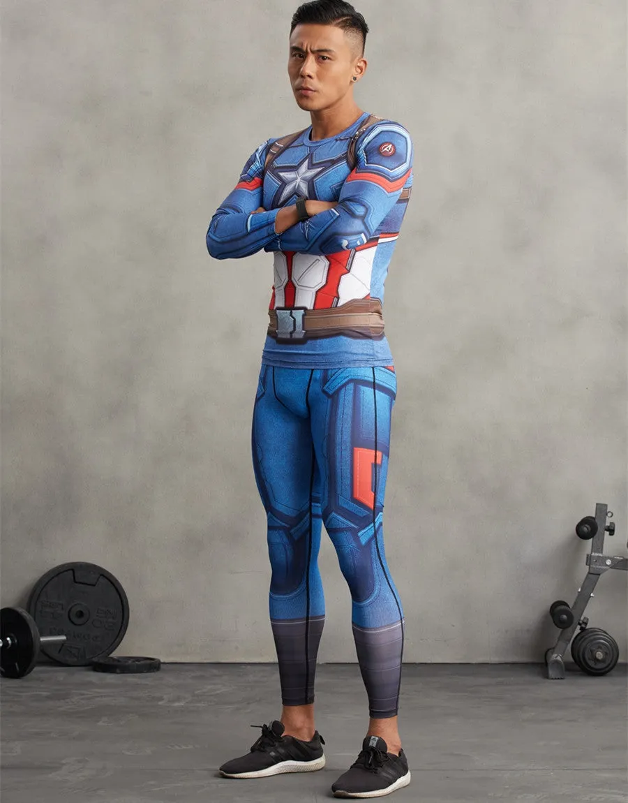 CAPTAIN AMERICA Compression Leggings/Pants for Men