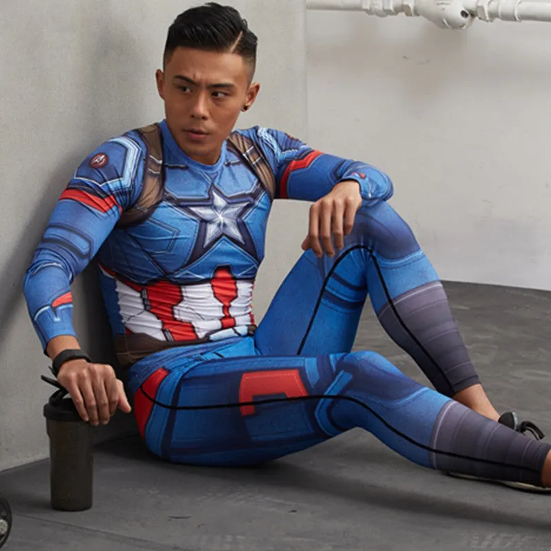 CAPTAIN AMERICA Compression Leggings/Pants for Men