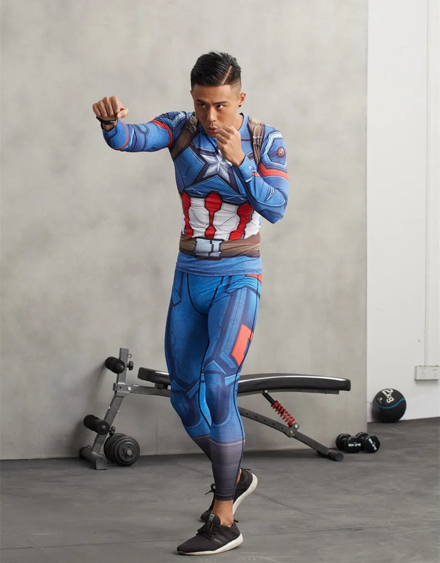 CAPTAIN AMERICA Compression Leggings/Pants for Men