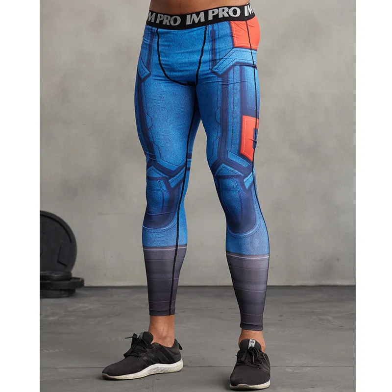 CAPTAIN AMERICA Compression Leggings/Pants for Men