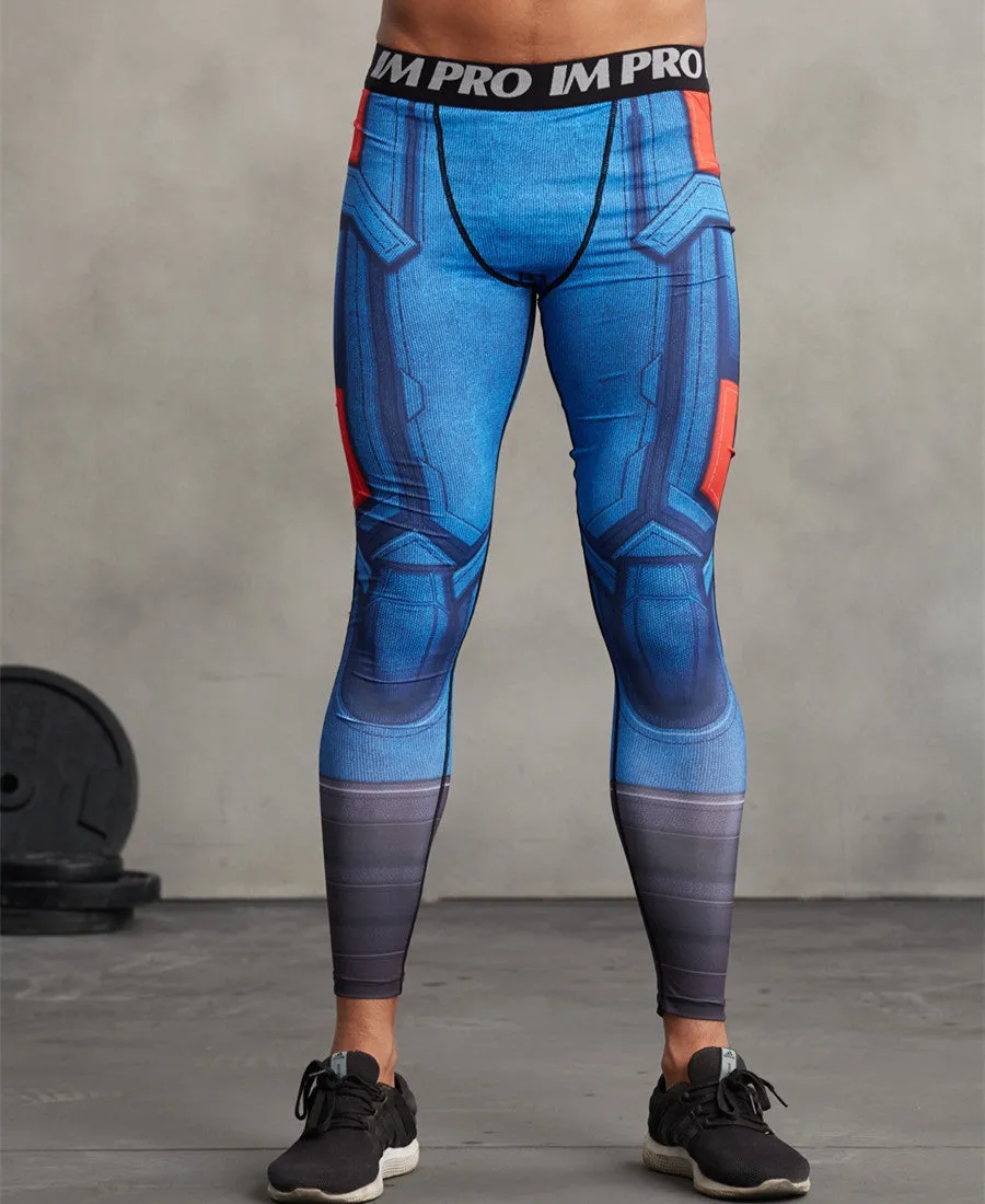 CAPTAIN AMERICA Compression Leggings/Pants for Men