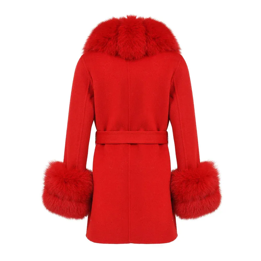 Cashmere Fur Wool Children's Coats