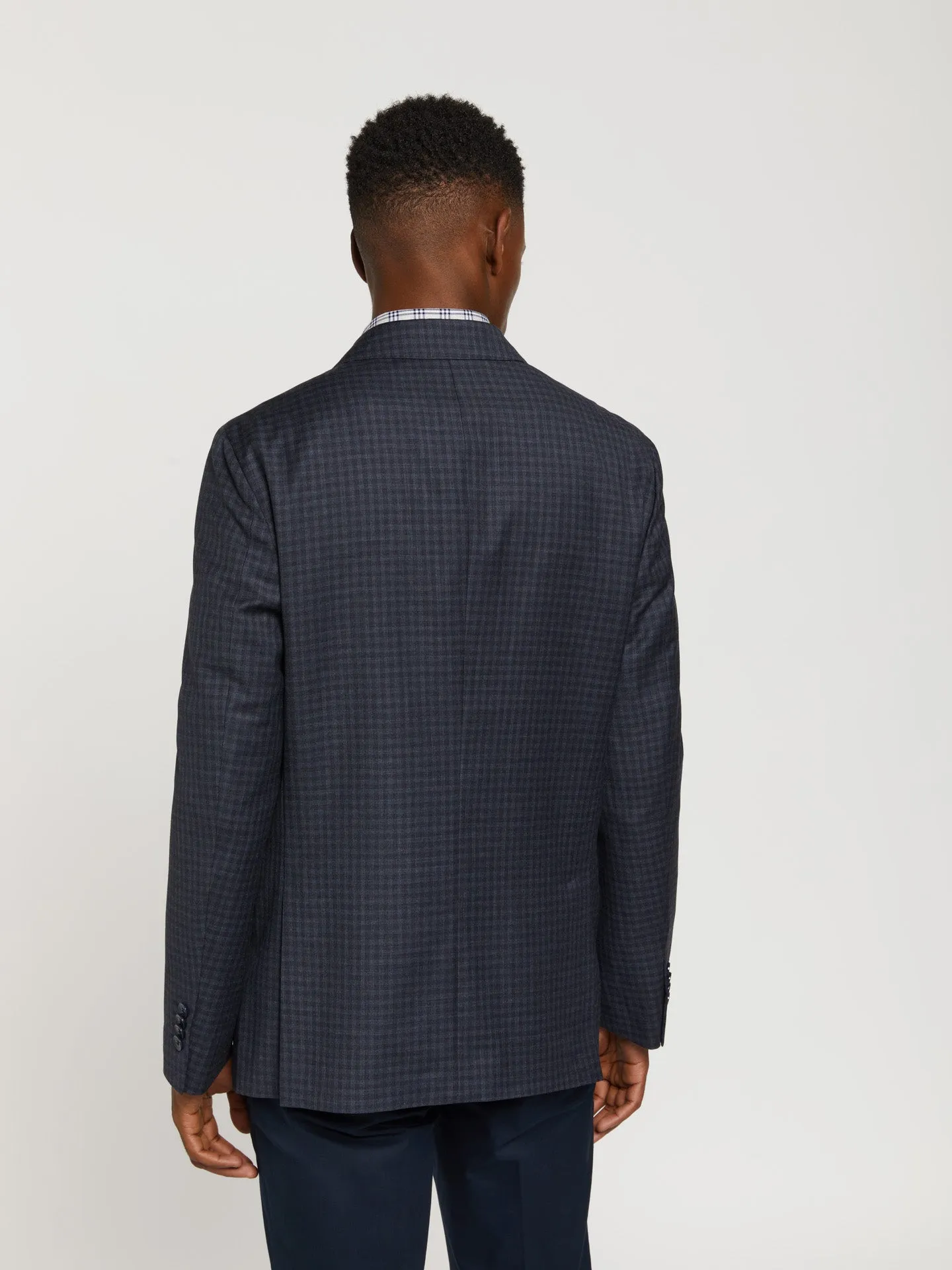 Checks wool blazer