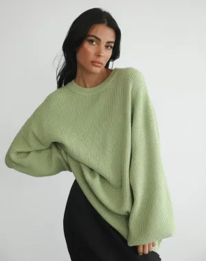 Cody Oversized Jumper (Sage)