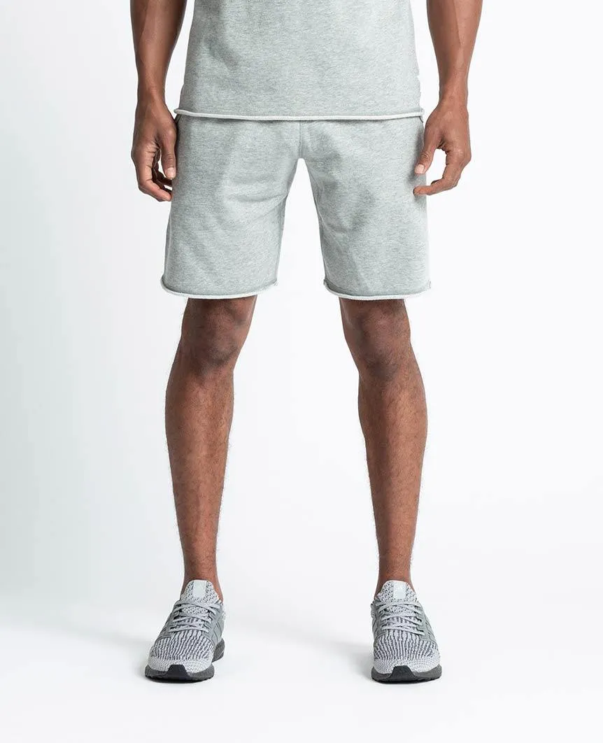 Cut Off Sweatshort Lightweight Terry Heather Grey