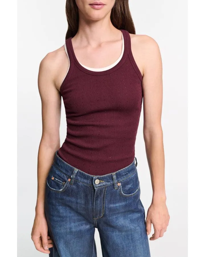 Dorothee Schumacher Simply Timeless Tank Top Burgundy