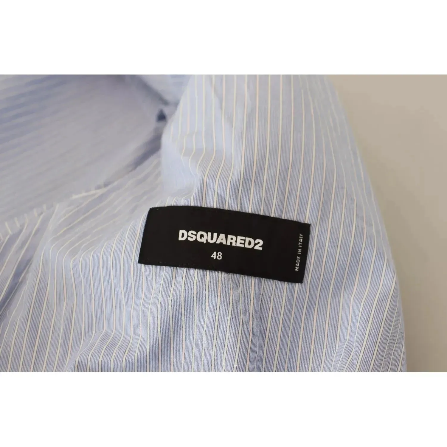 Dsquared² Blue Striped Single Breasted Formal Coat Blazer