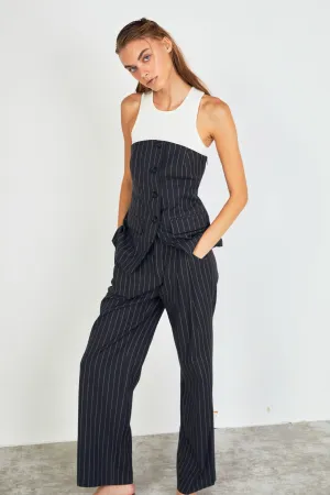 Endless Rose - Pinstriped High Waisted Trouser