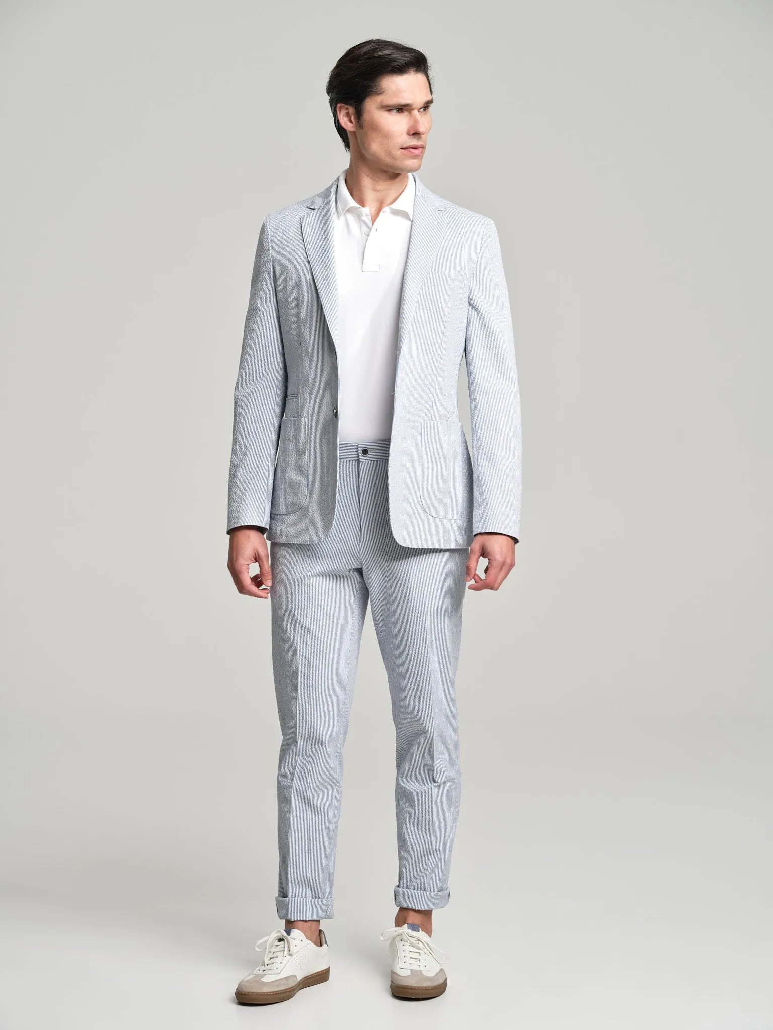 Evolution seersucker suit blazer