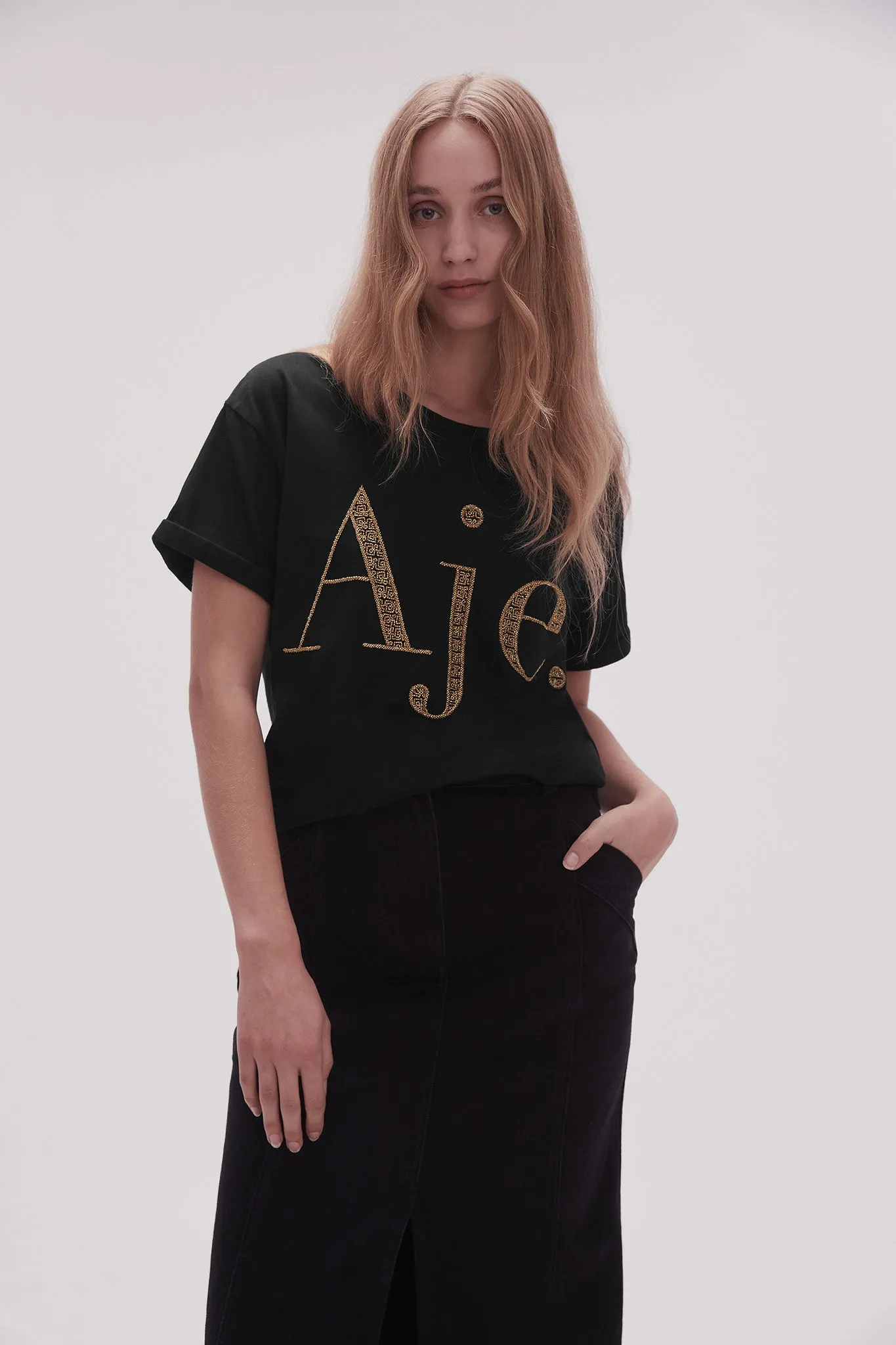 Flossie Embellished Logo Tee