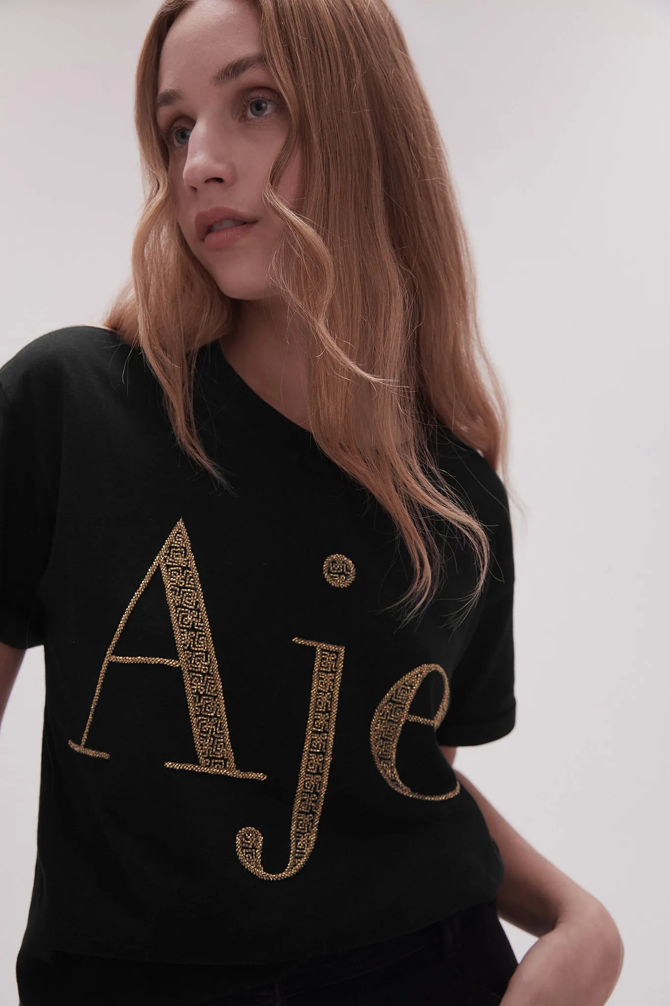 Flossie Embellished Logo Tee