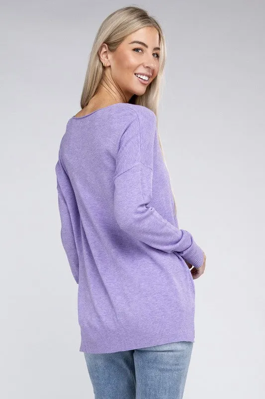 Garment Dyed Front Seam Sweater