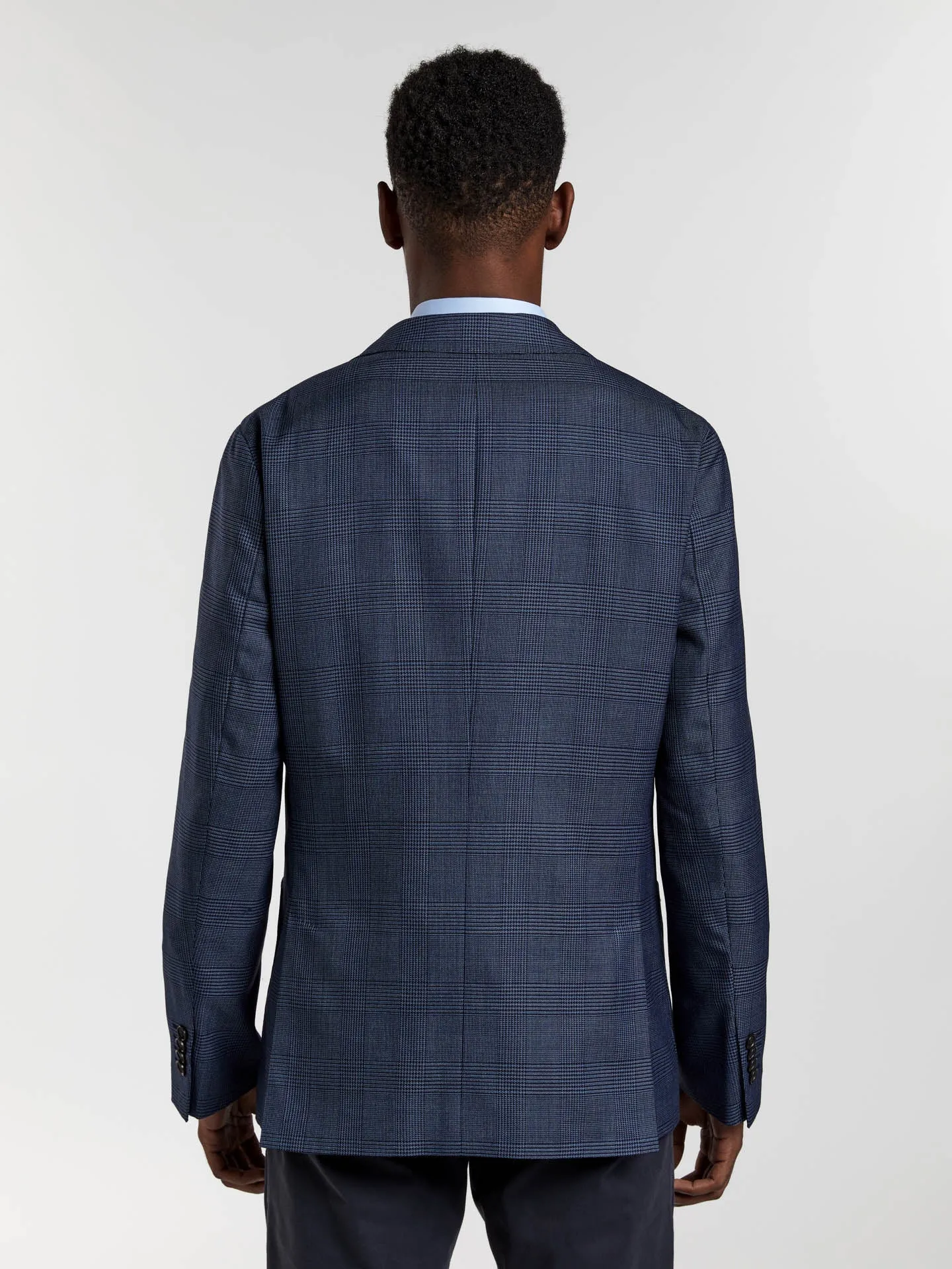 Glen plaid wool blazer