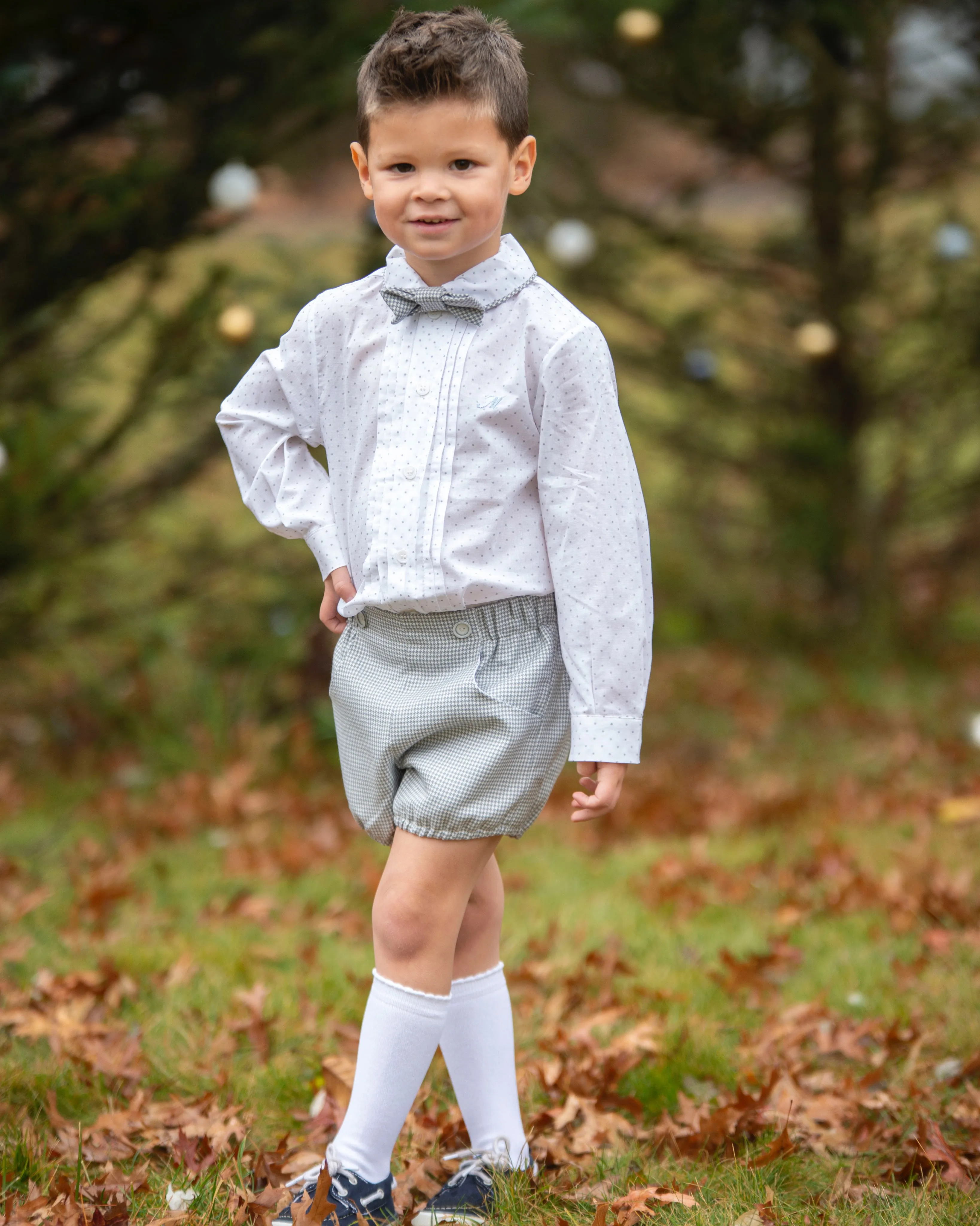 Grey Checkered Boy Set