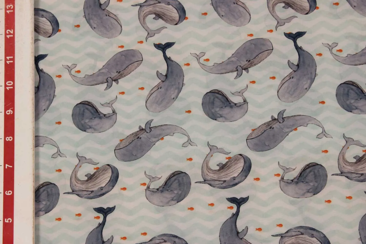 Grey Printed Crepe Fabric