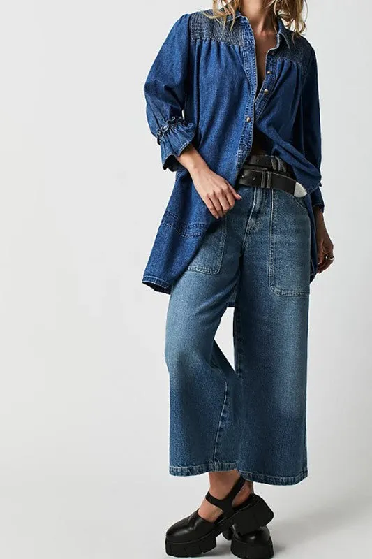 Let's Flow Denim Top