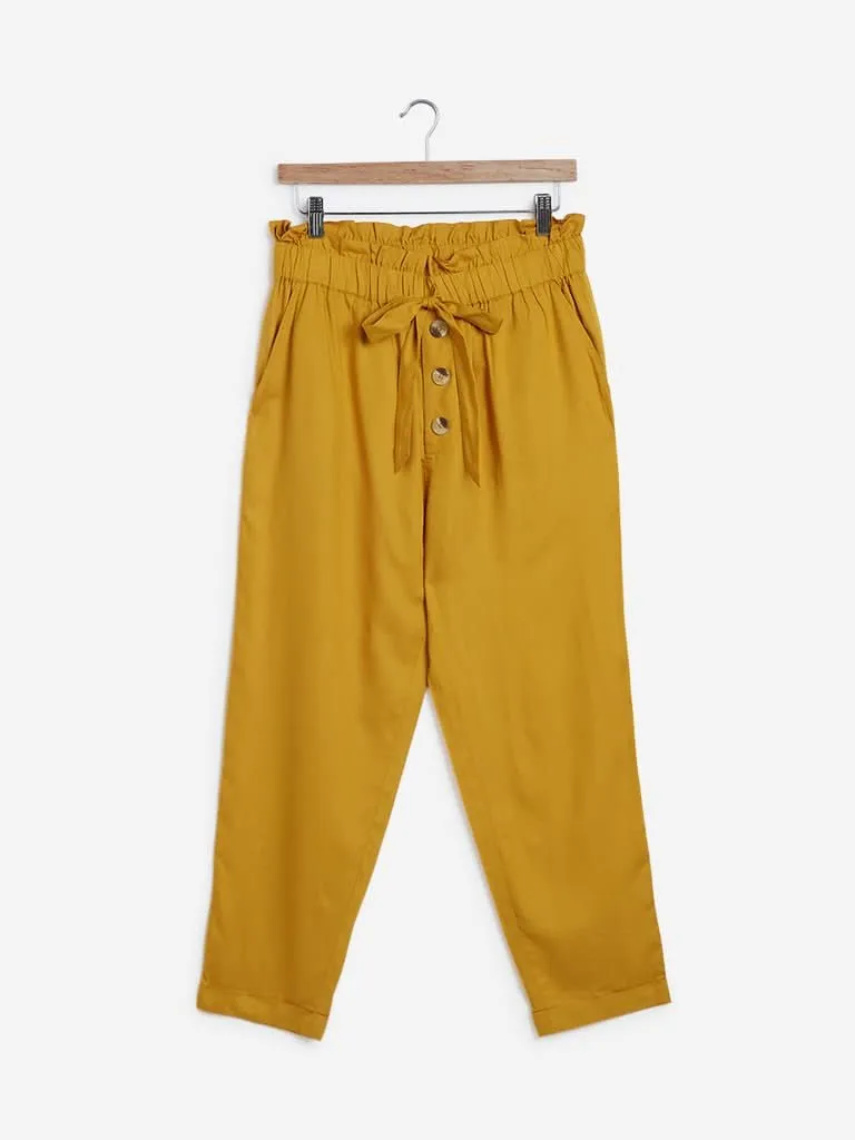 LOV Mustard Claudine Paperbag Trousers