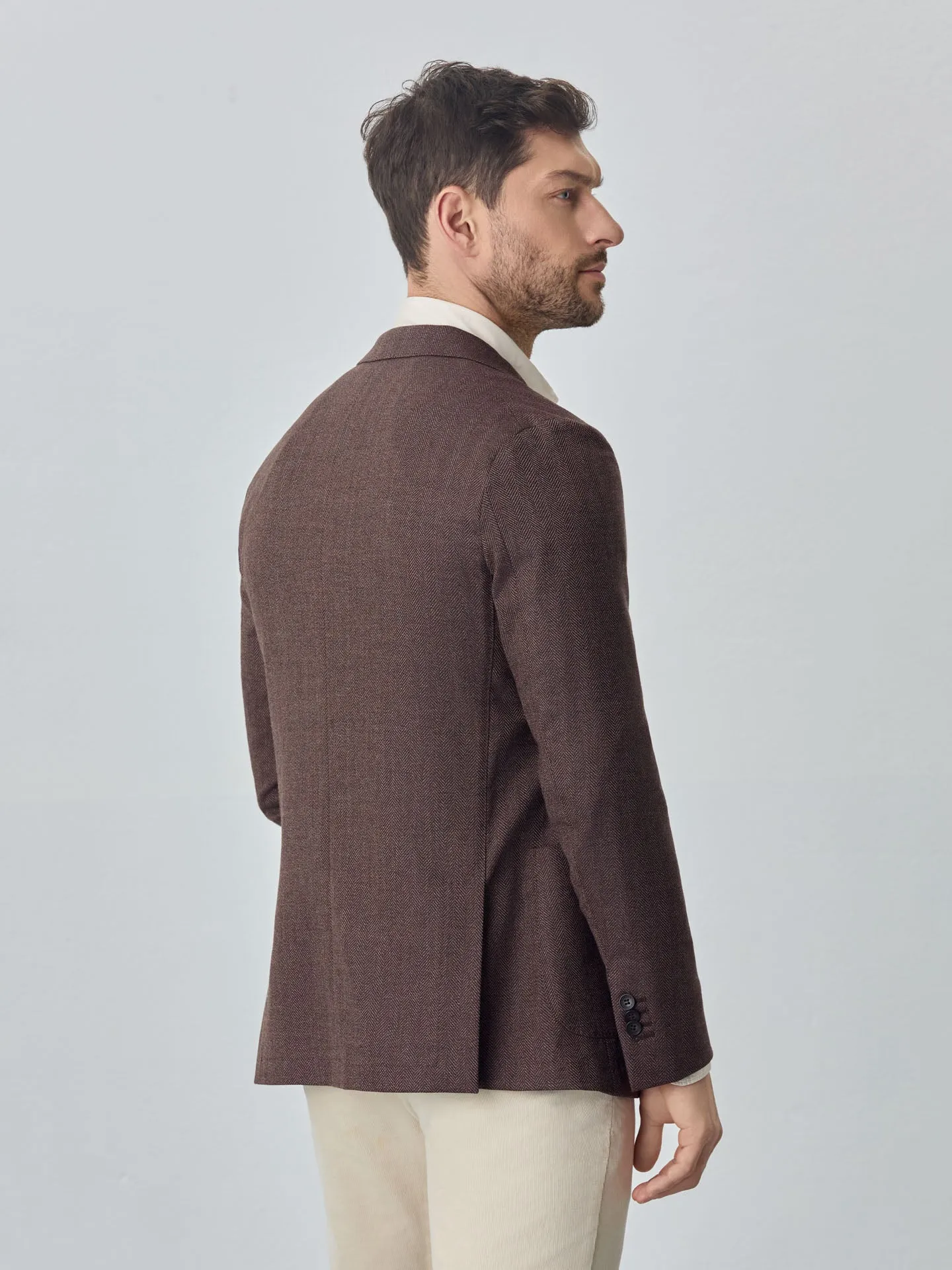 Luxeleisure Edition herringbone bi-stretch blazer