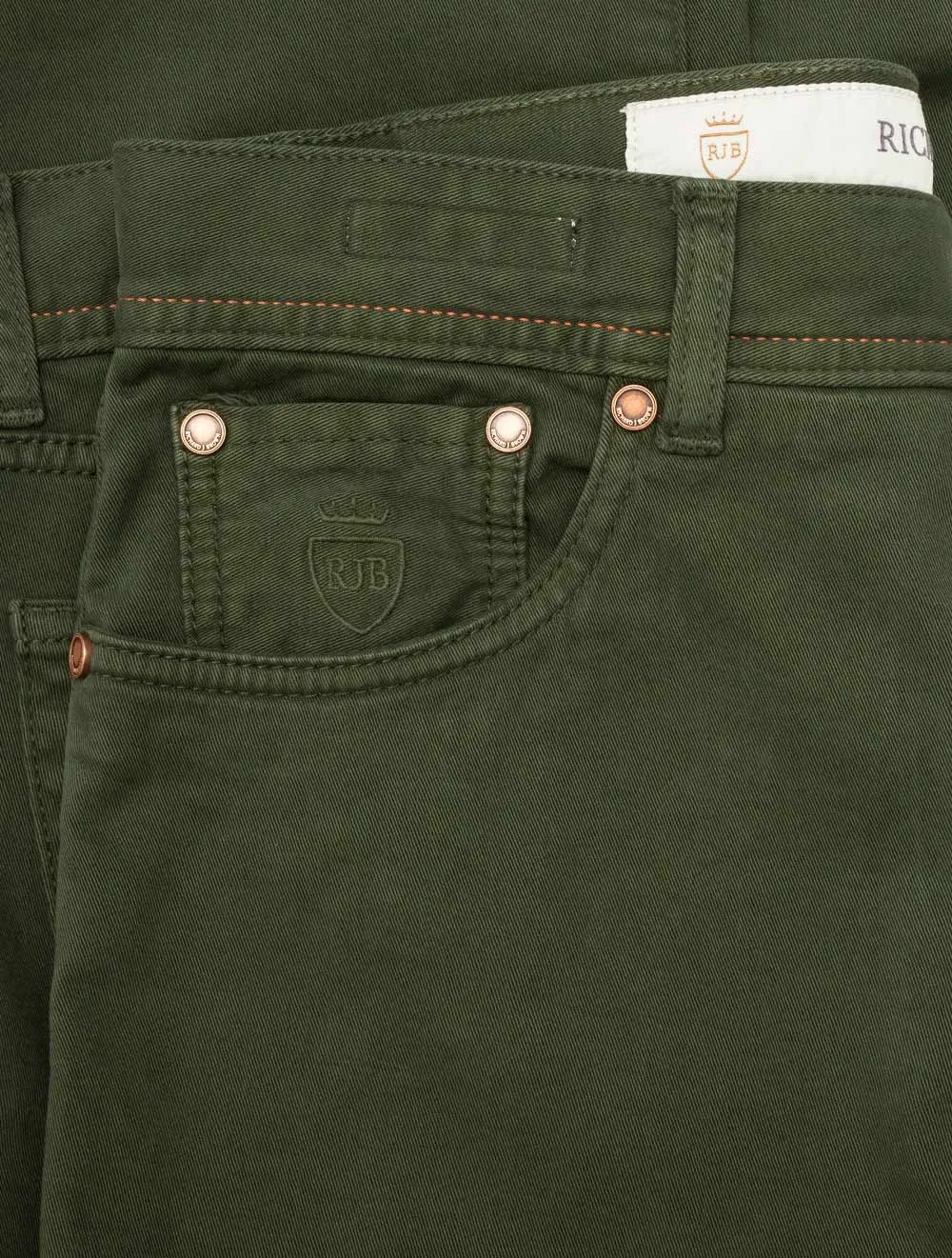 Luxury Cotton Cashmere Jeans Green