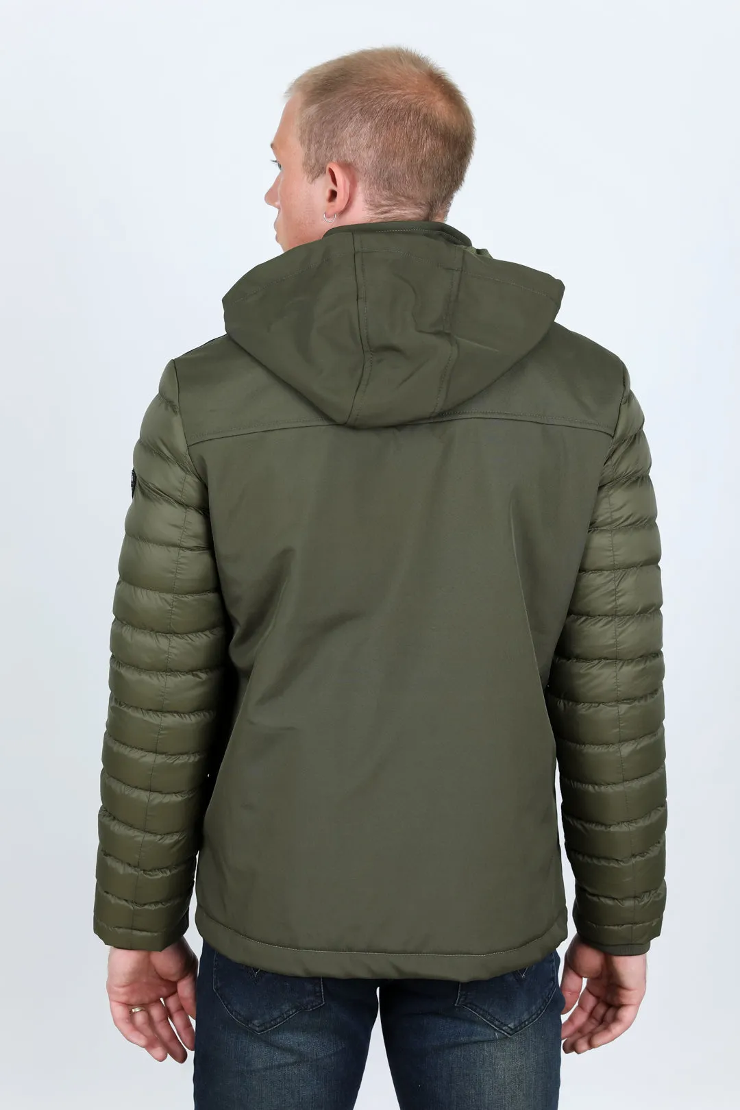 Men's Insulated Lightweight Water-Resistant Softshell Jacket - Olive