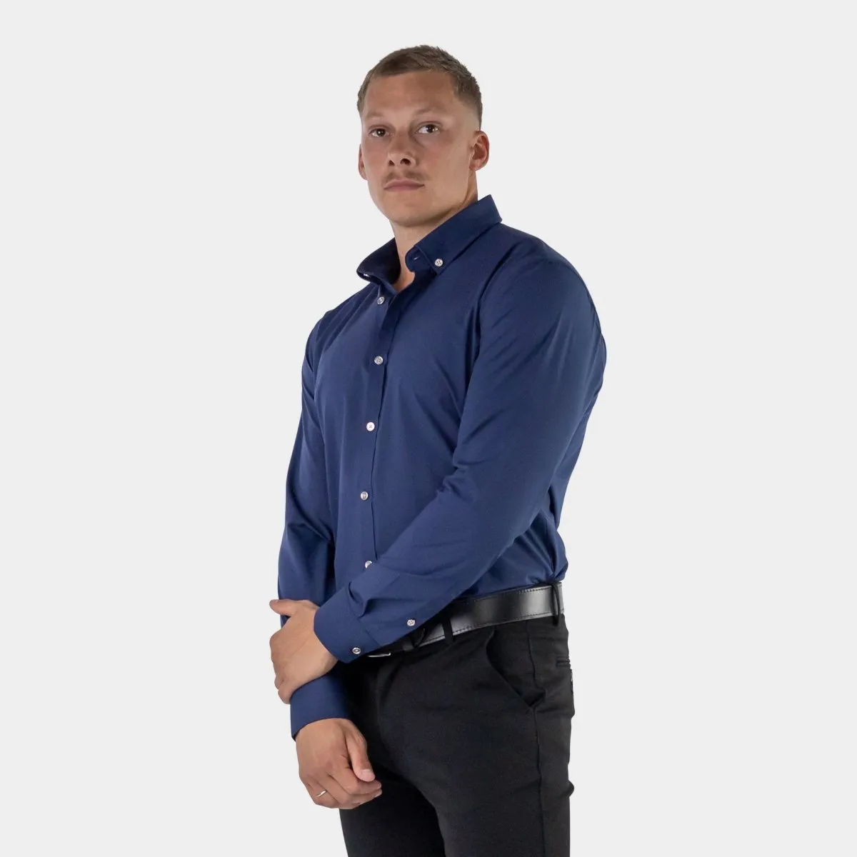 Mint Performance Shirt - Navy & Silver