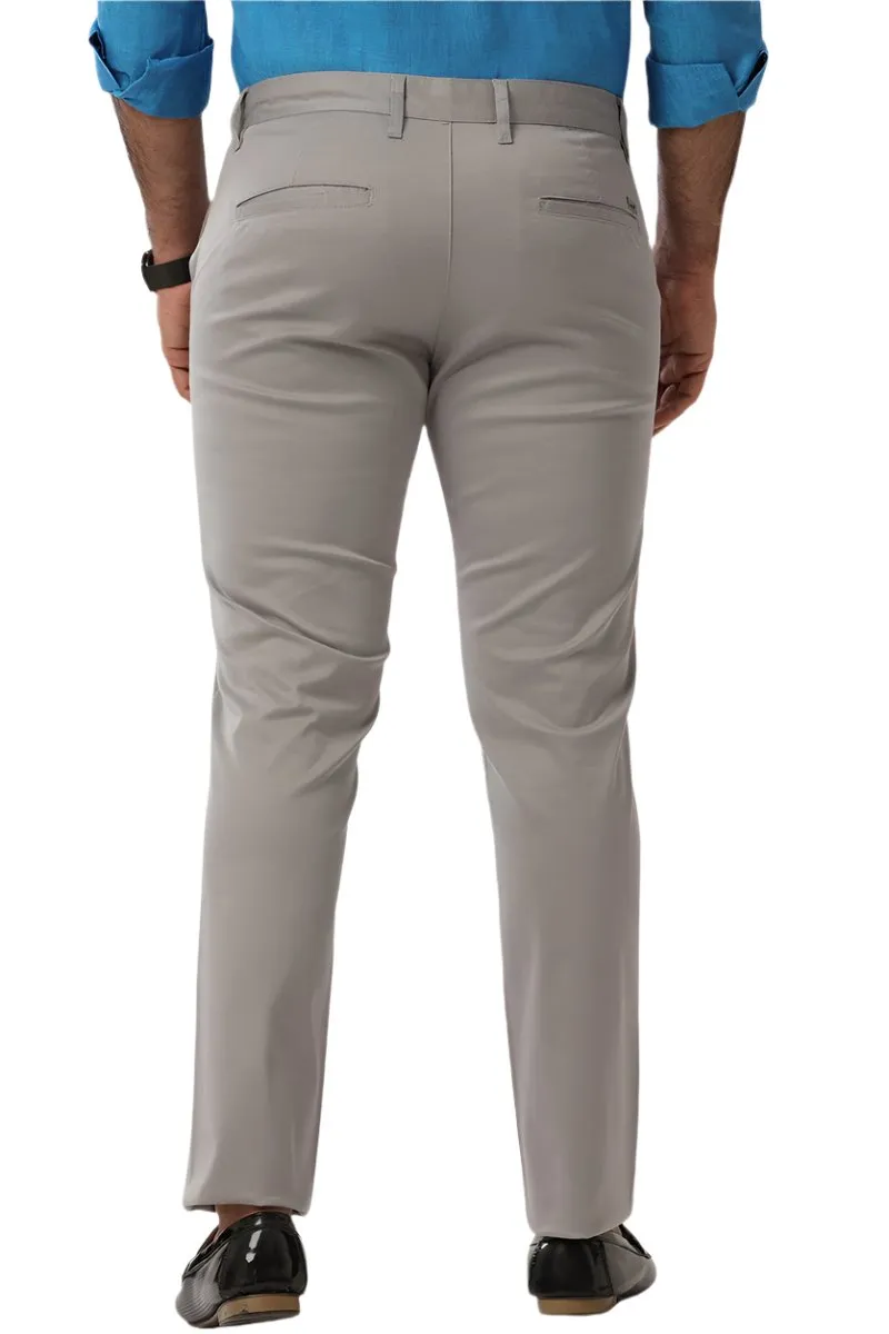 Monaco - Steel Gray Trouser For Men | Ariser