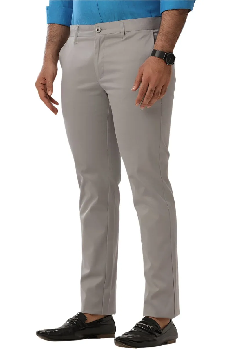 Monaco - Steel Gray Trouser For Men | Ariser