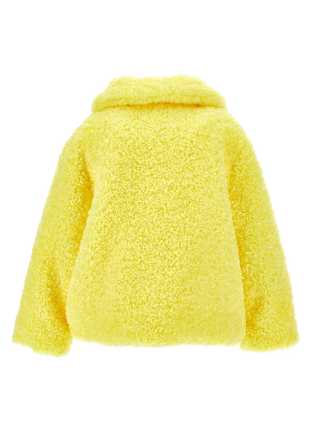 Monnalisa-Yellow Plush jacket for girls