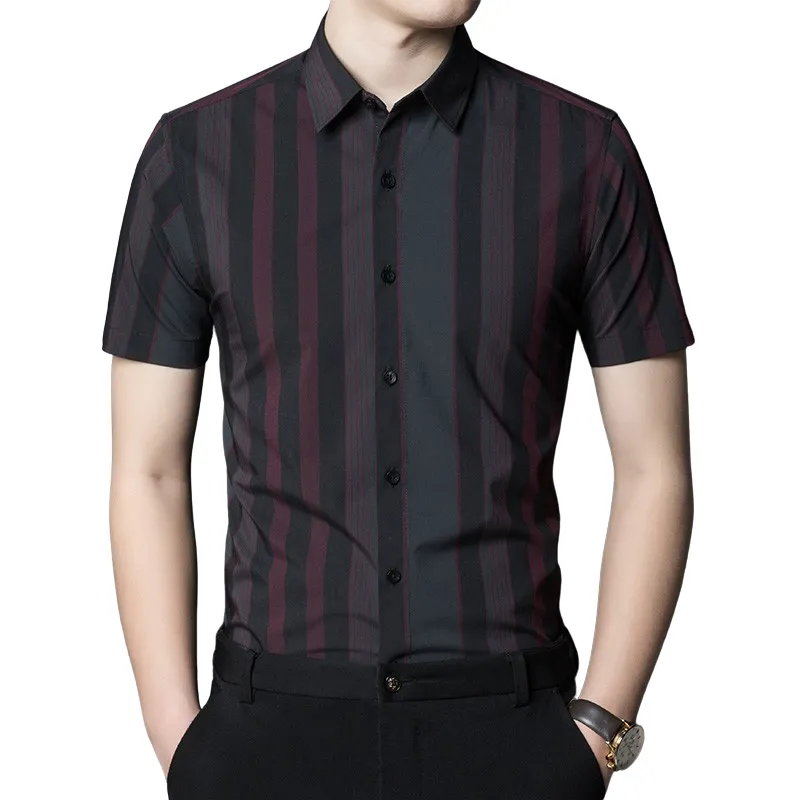 Pologize™ Business Striped Button Shirt