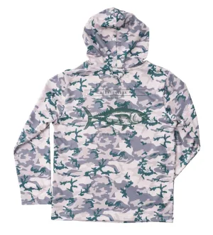 Pro Performance Hoodie Fishing Tee - Natural Camo