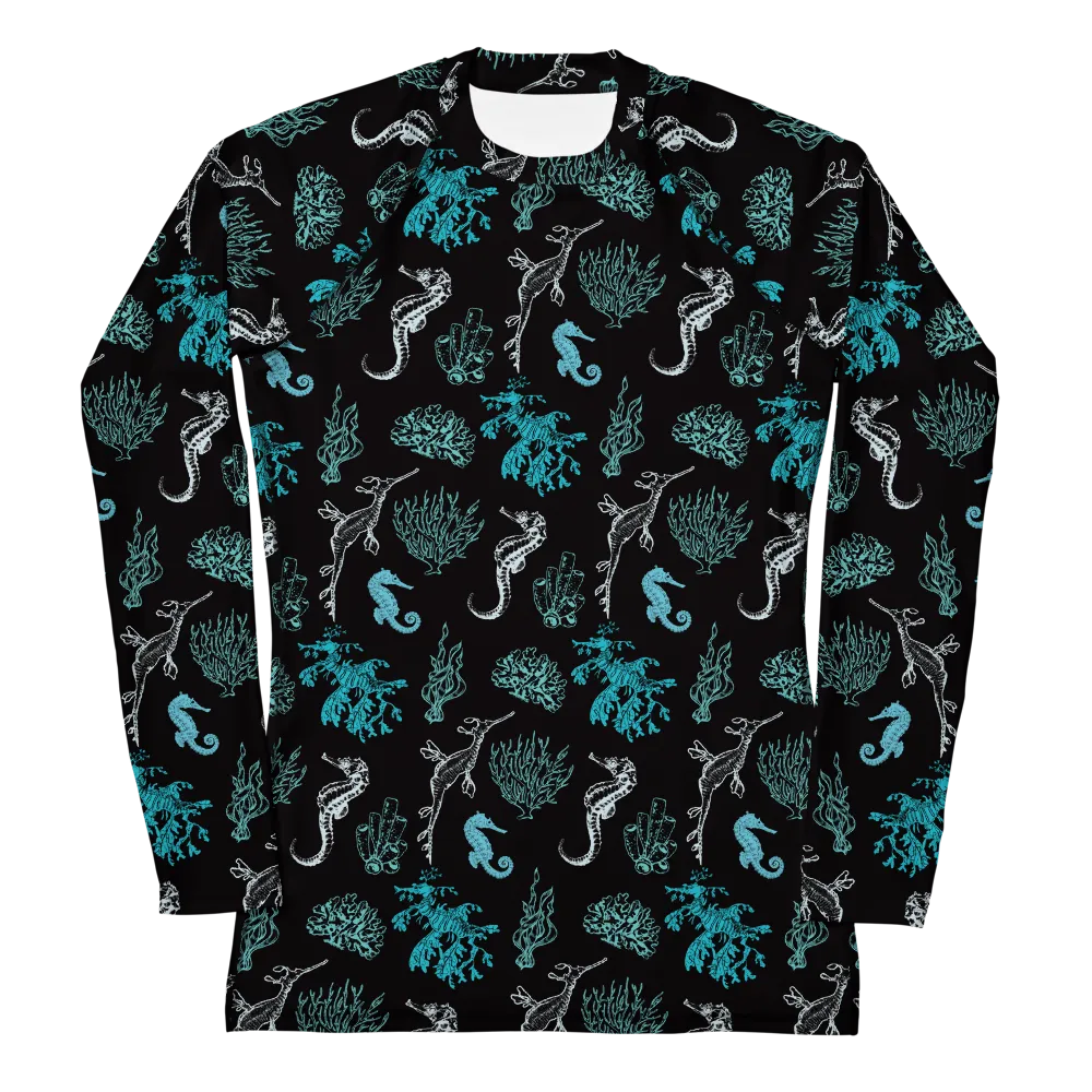 Salty Seahorse and Sea Dragon Women's Rash Guard