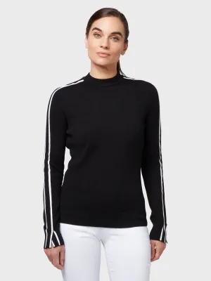 Striped Women's Sweater In Black