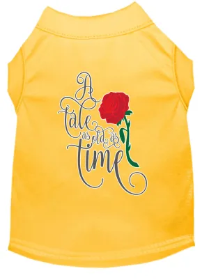 Timeless Tale Screen Print Dog Shirt Yellow Med