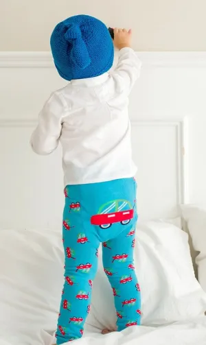 Vroom Blue Car Baby Leggings