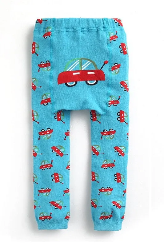 Vroom Blue Car Baby Leggings