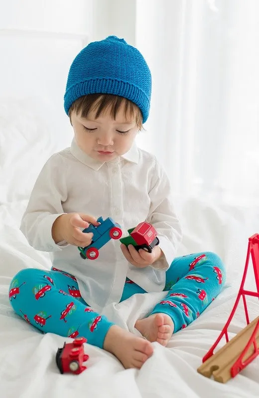 Vroom Blue Car Baby Leggings