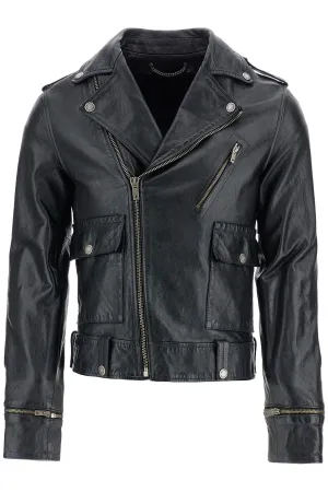 Waxed Leather Biker Jacket