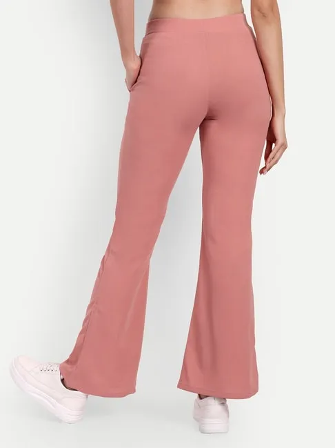 Women high waist bellbottom trouser - Pink