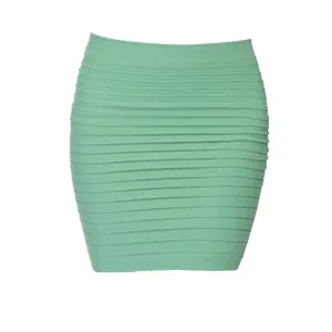 Womens Elastic Pleated High Waist Package Hip Short Skirt Fashion Sexy Female Clothing